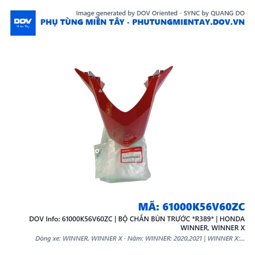 61000K56V60ZC | BỘ CHẮN BÙN TRƯỚC *R389* | HONDA WINNER, WINNER X — 61000K56V60ZC