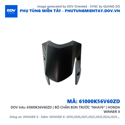 61000K56V60ZD | BỘ CHẮN BÙN TRƯỚC *NHA76* | HONDA WINNER X — 61000K56V60ZD