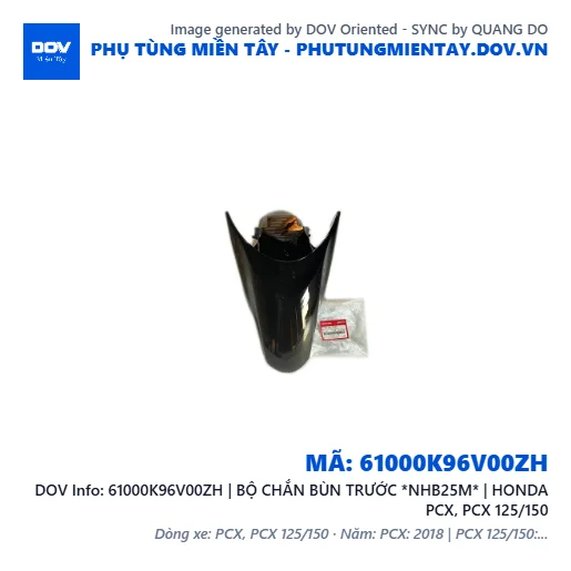 61000K96V00ZH | BỘ CHẮN BÙN TRƯỚC *NHB25M* | HONDA PCX, PCX 125/150 — 61000K96V00ZH