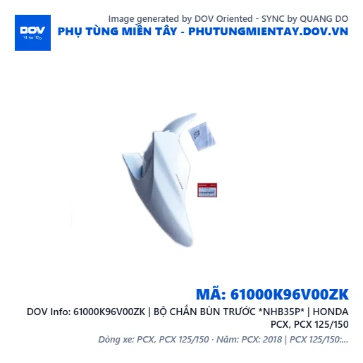 61000K96V00ZK | BỘ CHẮN BÙN TRƯỚC *NHB35P* | HONDA PCX, PCX 125/150 — 61000K96V00ZK