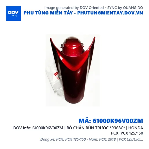 61000K96V00ZM | BỘ CHẮN BÙN TRƯỚC *R368C* | HONDA PCX, PCX 125/150 — 61000K96V00ZM