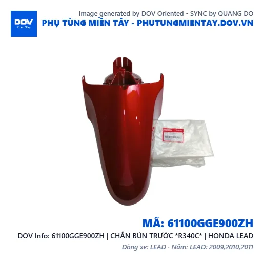 61100GGE900ZH | CHẮN BÙN TRƯỚC *R340C* | HONDA LEAD — 61100GGE900ZH