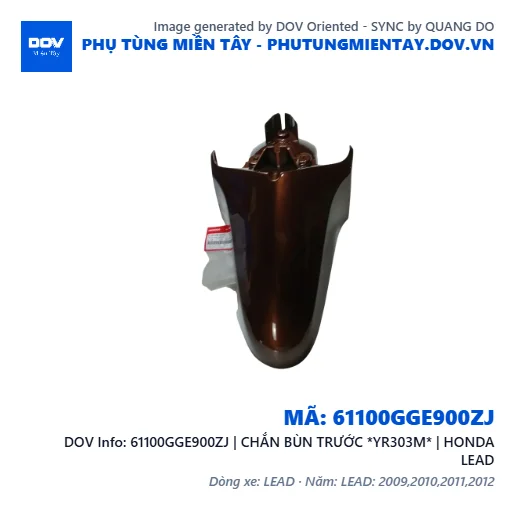 61100GGE900ZJ | CHẮN BÙN TRƯỚC *YR303M* | HONDA LEAD — 61100GGE900ZJ