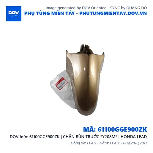 61100GGE900ZK | CHẮN BÙN TRƯỚC *Y208M* | HONDA LEAD — 61100GGE900ZK