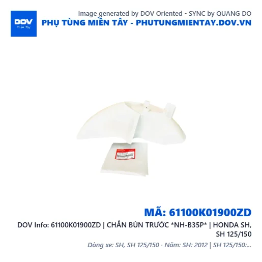 61100K01900ZD | CHẮN BÙN TRƯỚC *NH-B35P* | HONDA SH, SH 125/150 — 61100K01900ZD