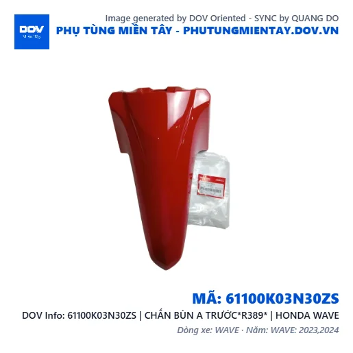 61100K03N30ZS | CHẮN BÙN A TRƯỚC*R389* | HONDA WAVE — 61100K03N30ZS
