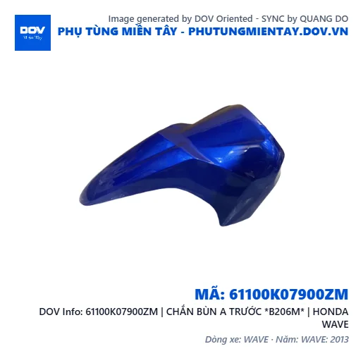 61100K07900ZM | CHẮN BÙN A TRƯỚC *B206M* | HONDA WAVE — 61100K07900ZM