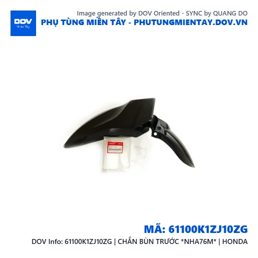 61100K1ZJ10ZG | CHẮN BÙN TRƯỚC *NHA76M* | HONDA — 61100K1ZJ10ZG