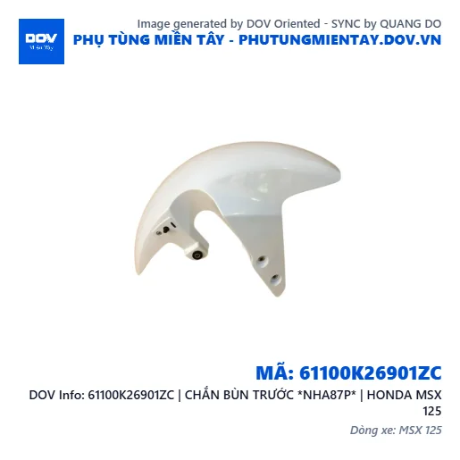 61100K26901ZC | CHẮN BÙN TRƯỚC *NHA87P* | HONDA MSX 125 — 61100K26901ZC