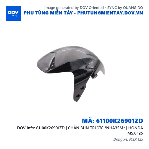 61100K26901ZD | CHẮN BÙN TRƯỚC *NHA35M* | HONDA MSX 125 — 61100K26901ZD