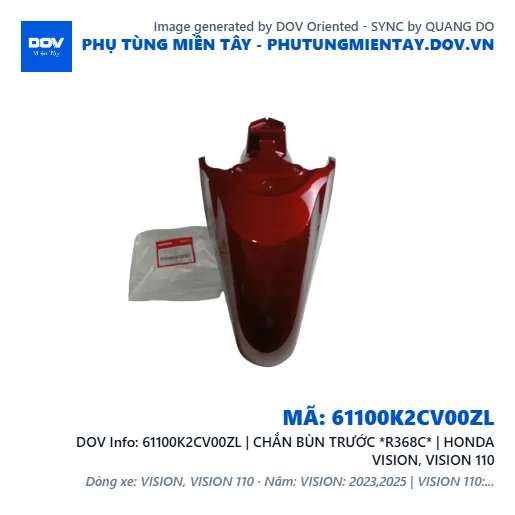 61100K2CV00ZL | CHẮN BÙN TRƯỚC *R368C* | HONDA VISION, VISION 110 — 61100K2CV00ZL