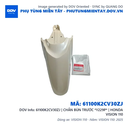 61100K2CV30ZJ | CHẮN BÙN TRƯỚC *Y229P* | HONDA VISION 110 — 61100K2CV30ZJ