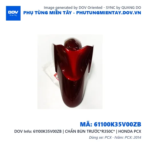 61100K35V00ZB | CHẮN BÙN TRƯỚC*R350C* | HONDA PCX — 61100K35V00ZB