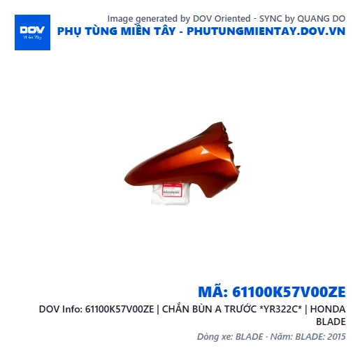 61100K57V00ZE | CHẮN BÙN A TRƯỚC *YR322C* | HONDA BLADE — 61100K57V00ZE