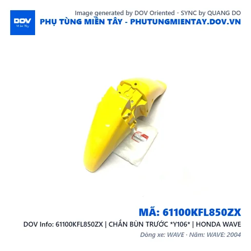 61100KFL850ZX | CHẮN BÙN TRƯỚC *Y106* | HONDA WAVE — 61100KFL850ZX