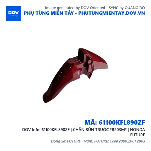 61100KFL890ZF | CHẮN BÙN TRƯỚC *R203M* | HONDA FUTURE — 61100KFL890ZF