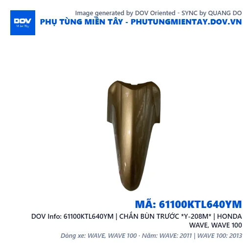 61100KTL640YM | CHẮN BÙN TRƯỚC *Y-208M* | HONDA WAVE, WAVE 100 — 61100KTL640YM