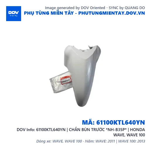 61100KTL640YN | CHẮN BÙN TRƯỚC *NH-B35P* | HONDA WAVE, WAVE 100 — 61100KTL640YN