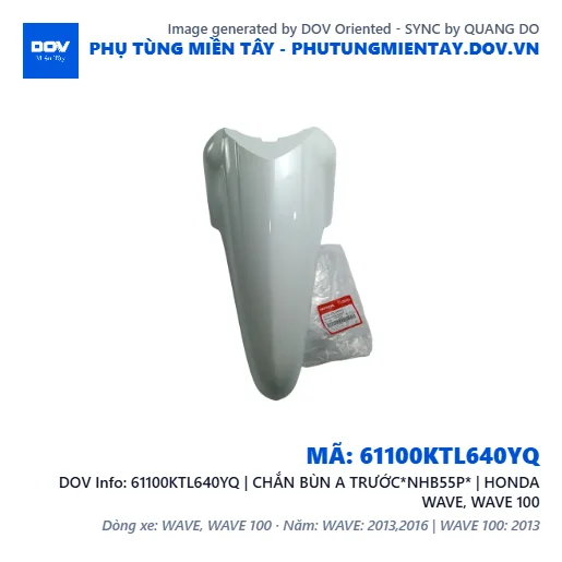 61100KTL640YQ | CHẮN BÙN A TRƯỚC*NHB55P* | HONDA WAVE, WAVE 100 — 61100KTL640YQ