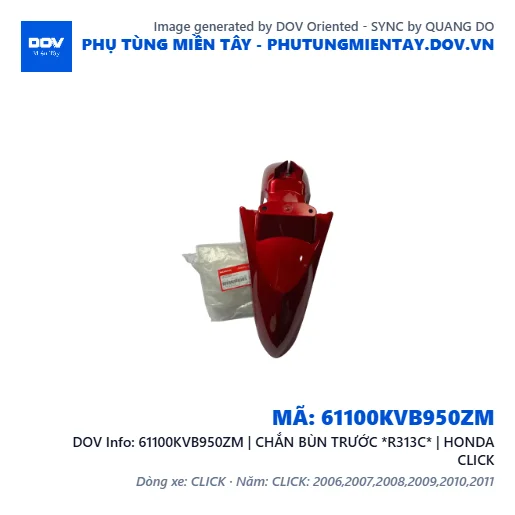 61100KVB950ZM | CHẮN BÙN TRƯỚC *R313C* | HONDA CLICK — 61100KVB950ZM