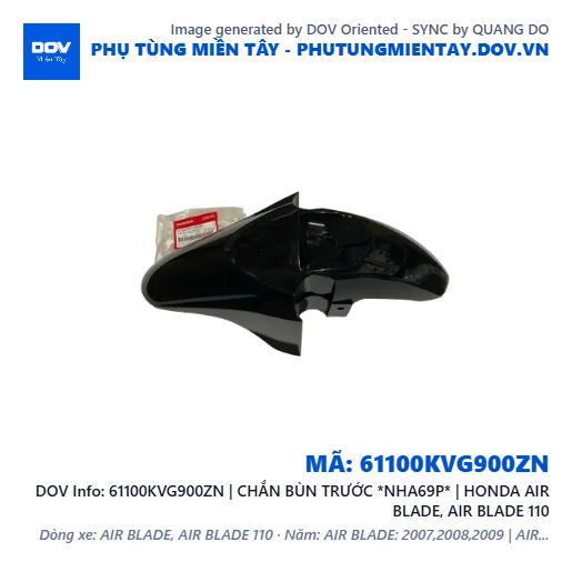 61100KVG900ZN | CHẮN BÙN TRƯỚC *NHA69P* | HONDA AIR BLADE, AIR BLADE 110 — 61100KVG900ZN