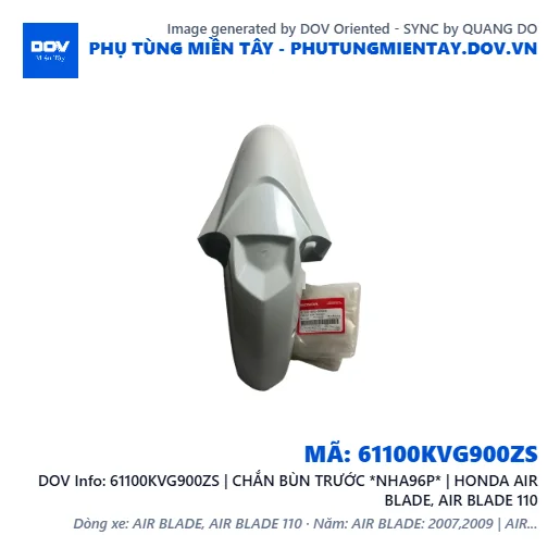 61100KVG900ZS | CHẮN BÙN TRƯỚC *NHA96P* | HONDA AIR BLADE, AIR BLADE 110 — 61100KVG900ZS