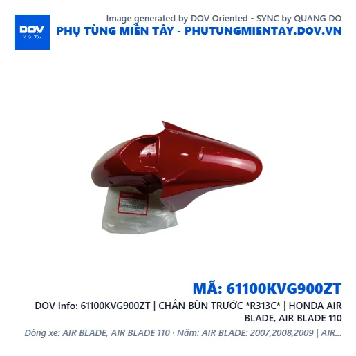 61100KVG900ZT | CHẮN BÙN TRƯỚC *R313C* | HONDA AIR BLADE, AIR BLADE 110 — 61100KVG900ZT