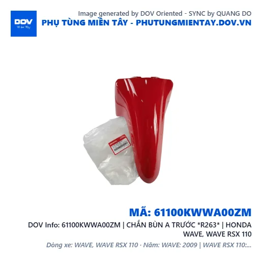 61100KWWA00ZM | CHẮN BÙN A TRƯỚC *R263* | HONDA WAVE, WAVE RSX 110 — 61100KWWA00ZM
