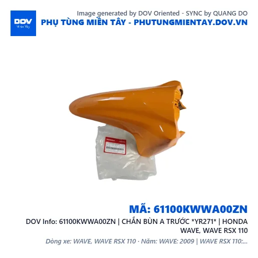 61100KWWA00ZN | CHẮN BÙN A TRƯỚC *YR271* | HONDA WAVE, WAVE RSX 110 — 61100KWWA00ZN