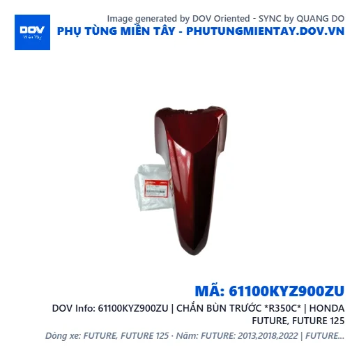61100KYZ900ZU | CHẮN BÙN TRƯỚC *R350C* | HONDA FUTURE, FUTURE 125 — 61100KYZ900ZU