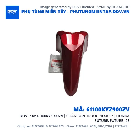 61100KYZ900ZV | CHẮN BÙN TRƯỚC *R340C* | HONDA FUTURE, FUTURE 125 — 61100KYZ900ZV