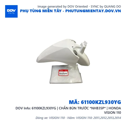 61100KZL930YG | CHẮN BÙN TRƯỚC *NHB35P* | HONDA VISION 110 — 61100KZL930YG