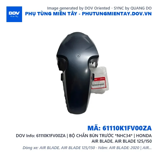 61110K1FV00ZA | BỘ CHẮN BÙN TRƯỚC *NHC34* | HONDA AIR BLADE, AIR BLADE 125/150 — 61110K1FV00ZA