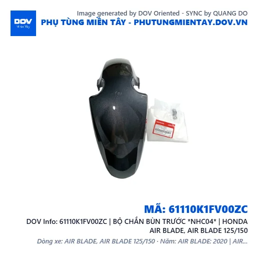 61110K1FV00ZC | BỘ CHẮN BÙN TRƯỚC *NHC04* | HONDA AIR BLADE, AIR BLADE 125/150 — 61110K1FV00ZC