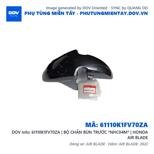61110K1FV70ZA | BỘ CHẮN BÙN TRƯỚC *NHC04M* | HONDA AIR BLADE — 61110K1FV70ZA