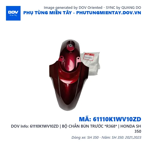 61110K1WV10ZD | BỘ CHẮN BÙN TRƯỚC *R368* | HONDA SH 350 — 61110K1WV10ZD