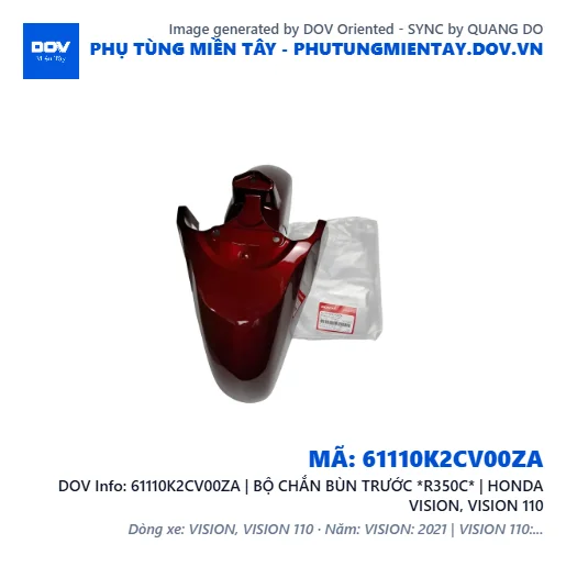 61110K2CV00ZA | BỘ CHẮN BÙN TRƯỚC *R350C* | HONDA VISION, VISION 110 — 61110K2CV00ZA
