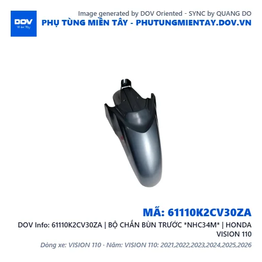 61110K2CV30ZA | BỘ CHẮN BÙN TRƯỚC *NHC34M* | HONDA VISION 110 — 61110K2CV30ZA