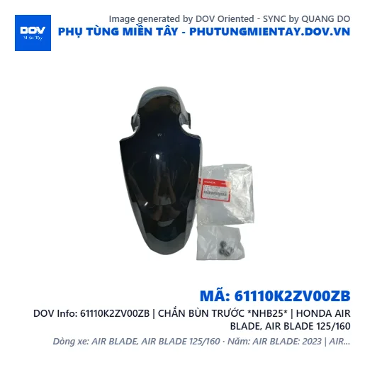 61110K2ZV00ZB | CHẮN BÙN TRƯỚC *NHB25* | HONDA AIR BLADE, AIR BLADE 125/160 — 61110K2ZV00ZB