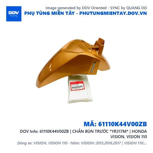 61110K44V00ZB | CHẮN BÙN TRƯỚC *YR317M* | HONDA VISION, VISION 110 — 61110K44V00ZB
