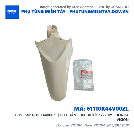 61110K44V00ZL | BỘ CHẮN BÙN TRƯỚC *Y229P* | HONDA VISION — 61110K44V00ZL