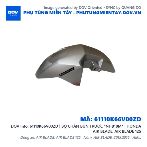 61110K66V00ZD | BỘ CHẮN BÙN TRƯỚC *NHB18M* | HONDA AIR BLADE, AIR BLADE 125 — 61110K66V00ZD