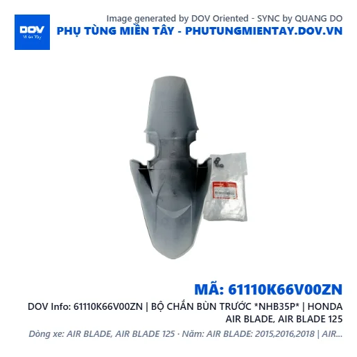 61110K66V00ZN | BỘ CHẮN BÙN TRƯỚC *NHB35P* | HONDA AIR BLADE, AIR BLADE 125 — 61110K66V00ZN
