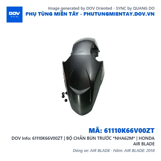 61110K66V00ZT | BỘ CHẮN BÙN TRƯỚC *NHA62M* | HONDA AIR BLADE — 61110K66V00ZT