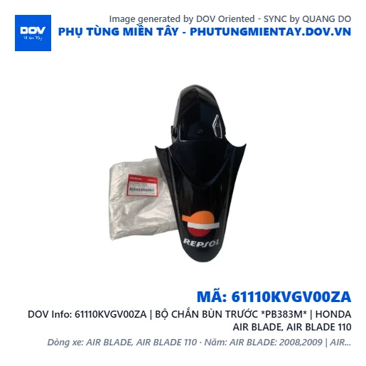 61110KVGV00ZA | BỘ CHẮN BÙN TRƯỚC *PB383M* | HONDA AIR BLADE, AIR BLADE 110 — 61110KVGV00ZA