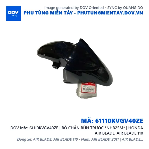 61110KVGV40ZE | BỘ CHẮN BÙN TRƯỚC *NHB25M* | HONDA AIR BLADE, AIR BLADE 110 — 61110KVGV40ZE