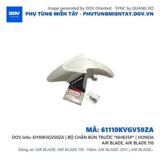 61110KVGV50ZA | BỘ CHẮN BÙN TRƯỚC *NHB35P* | HONDA AIR BLADE, AIR BLADE 110 — 61110KVGV50ZA