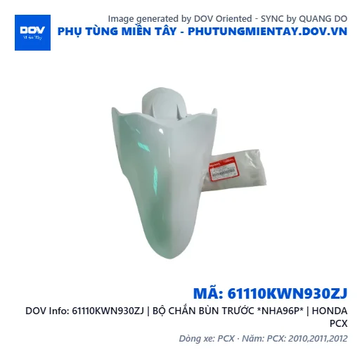61110KWN930ZJ | BỘ CHẮN BÙN TRƯỚC *NHA96P* | HONDA PCX — 61110KWN930ZJ