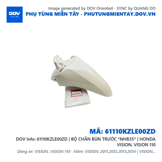 61110KZLE00ZD | BỘ CHẮN BÙN TRƯỚC *NHB35* | HONDA VISION, VISION 110 — 61110KZLE00ZD