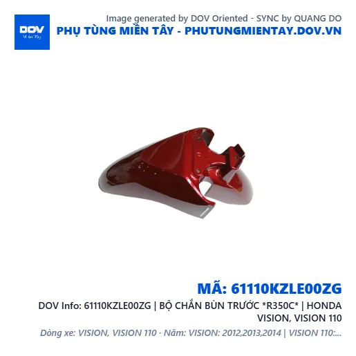 61110KZLE00ZG | BỘ CHẮN BÙN TRƯỚC *R350C* | HONDA VISION, VISION 110 — 61110KZLE00ZG